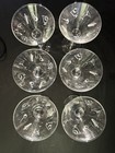 Vintage Set Of 6 Martini Cocktail Glasses White Barware Graphics Mcm Retro