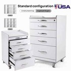 Dental Storage Cabinet Drawers Mobile Utility Cart  three Layer Dental Trolley