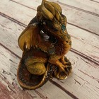 Windstone Editions Pena Turquoise Brown Dragon Figure 1986 9 5 h
