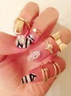 28 Styles Gold Silver Ring Set Above Knuckle Stacking Band Midi Rings Boho