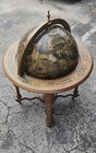 1970   s Vintage Zoffoli Antique Globe Bar 44x34x34   Italian Zodiac Art 