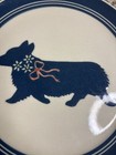 Vintage Welsh Corgi Plate Signed By Jane Halliford  Virginia 1998 Rare