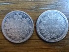 1871   1883 Canada 5 Cents Silver Queen Victoria Victorian Coin Lot Of 2