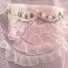 Vtg 50s Swiss Dot Aprons Lot 2 Purple Pink Princess Housewife Lace Hostess Kitch