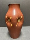 Vintage Japanese Cinnamon  Brown Red Vase  Hand Thrown Porcelain Marked