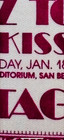 Zz Top   Kiss 1 18 75 Swing Auditoriumsan Bernardino Stage Pass