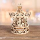 Rokr 3d Wooden Puzzle Romantic Carousel Diy Music Box Creative Craft Toys Gift