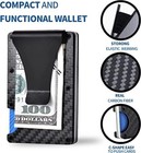 Men Wallets Money Clip Rfid Blocking Carbon Fiber Minimalist Slim Card Holder Us