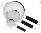 Herlig   Fine Mesh Strainer Set - Pack Of 3 Rust Proof Stainless Steel Mesh