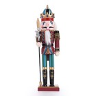 12inch Spear Nutcracker Soldier Wooden Collectible Christmas Ornament Decor Gift