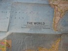 Vintage The World Map National Geographic February 1965