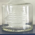 Vintage Nautical Glass Decanter Clear Etched Sailboat 12   