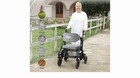 New Transport-wheelchair-lightweight-foldable  2 In 1 Rolling Walker Chair Black
