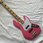 4-strings Bass Guitar Pink Maple Fretboard Jazz Bass S Pickups Chrome Hardware