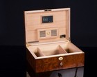 Famous Daniel Marshall Humidor For 165 Cigar In Precious Burl Model 20165 Tray