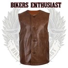 Men s Genuine Leather Ww1 British Army Repro Jerkin Vintage Military Waistcoat