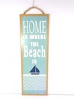Nautical Home Is Where The Beach Is Sailboat Decorative Beach Bar Tiki Wall Sign