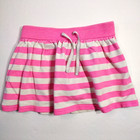 2x Carter s Skort Girls Sz 3t Blue   Pink White Striped Elastic Waist Pull On