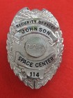 Rare Original Nasa Obsolete Johnson Space Center Mission Control Chest Badge