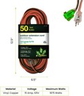 Gogreen Power  gg-14050  12 3 50    Sjtw Outdoor Extension Cord  Lighted   
