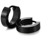 Stainless Steel Hinged Snap On Hoop Huggie Earrings For Men Women