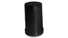 Flat Front Axle Cover W 10-33mm Screw On Lug Nuts     Matte Black