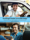 Bluetooth Trucker Headset  Noise Cancelling  50hrs  Dual Ear  Mic For Work