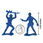 Timmee Processed Plastic Army Men 48pc Blue Tim Mee Toy Soldier Figures Usa Made