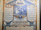 1890 Bible Pages Temperance Pledge  Marriage License Etc Hartman Massey