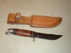 Vintage Western Cutlery Fixed Blade Hunting Knife  4-1 2   Original Sheath