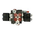2 Spool Solenoid 12v Dc Hydraulic Control Valve Double Acting 13 Gpm 3600 Psi