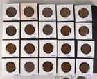 Great Britain Half Penny Collection     Wwii Through The Coronation Er  njl030070 