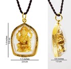 Golden Ganesh Ekadanta Ganapati - Om Symbol - Amulet Hindu Pendant