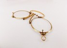 Antique Pince Nez Eyeglasses Shades 10 K Gold Rim W Clear Lens Steampunk