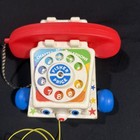 Vintage 1961 Fisher Price Wooden Chatter Phone Telephone  Pull Toy