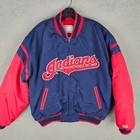 Mirage Jacket Mens M Blue Cleveland Indians Chief Wahoo Bomber Mlb Vintage 90s