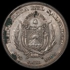 El Salvador - 1 Peso - 1909 - Km 115 2 - Item  4 - Silver  900 - 0 723 Asw