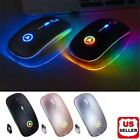 2 4ghz Wireless Optical Mouse Usb Rechargeable Rgb Cordless Mice For Pc Laptop