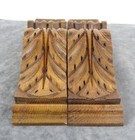 11  Antique French Carved Oak Wood A Pair Corbel Pillars Wall Brackets Salvage
