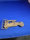 Car-shaped Solid Brass Belt Buckle Gold Antique Finish Western 1 5in D-4230