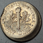 1999-p Roosevelt Dime Struck 20  Off Center With Second Strike Or Rim Clip Bu