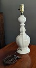 Vintage Mid Century 1960 s Danish Modern White Porcelain Table Lamp