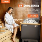 9kw 220v 317-459cuft Electric Sauna Heater With Timer   Temp Control