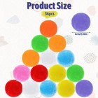 36 Pcs Multicolor 2 4 Inch Large Assorted Pom Poms Fuzzy Balls Diy Crafts