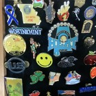 Mixed Lot Assorted Vintage Enamel Lapel Pins Travel Usa States Ribbons Logos   C