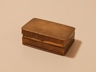 Antique Brass Vesta Case Match Safe 1 5  Engraved Vintage Metal Trinket Box Gift
