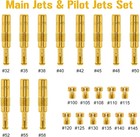22 Pcs Carburetor Jet Kit - 11 Main   11 Pilot Jets For Pe Pwk Pz Cg Phbg Carbs 