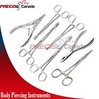 7 Body Piercing Instruments Kit Tools Penington Sponge Forceps  Skin Jewelry Set