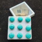 Aaa  Synthetic Top Quality  Blue Turquoise Cabochon Round Shape Loose Gemstone