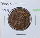 1927 Palestine 2 Mils Bronze Coin Km  2 7 8 G